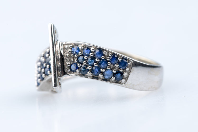 Bague 54 Bague or jaune, saphirs et diamants – 0,48 ct de saphir & 0,22 ct de diamant 58 Facettes BG41200111-107