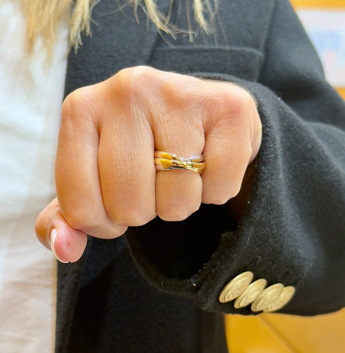 Wedding band 3 golds 18 carats 750/1000 