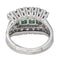 Bague 45 Bague Or blanc Emeraude, Diamant 58 Facettes 4377114RV