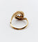 Swirl ring antique in 18k gold and platinum, old cut diamond 1.20 carats 