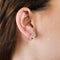 Boucles d'oreilles Demi parure, or jaune et or gris, et diamants 58 Facettes 440/1
