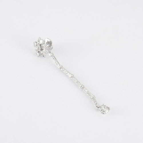 Boucles d'oreilles Pendants d'oreilles, or blanc et diamants 58 Facettes
