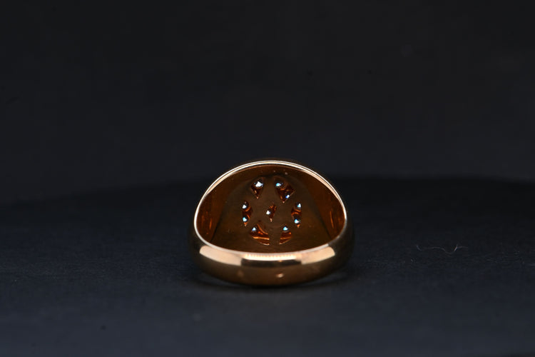 Bague 54 bague diamant en or rose 58 Facettes