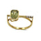 Bague 54 Bague en or blanc avec saphir jaune et diamant 58 Facettes 53152316