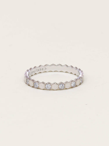 Bague 54 CHAUMET Alliance or blanc diamants Bee my Love 58 Facettes 1208.2