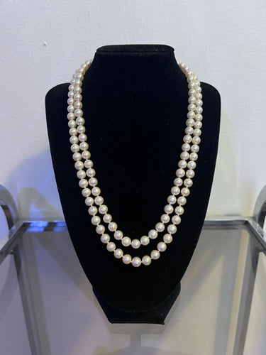 Collier Collier sautoir perles de culture en choker fermoir or 102 cm 58 Facettes