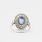 Bague 53 Bague pompadour saphir 1930 58 Facettes