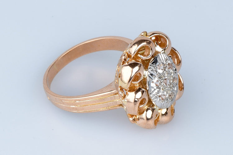 Bague 53 Bague en or rose 18 cts 58 Facettes BGROSDCC879