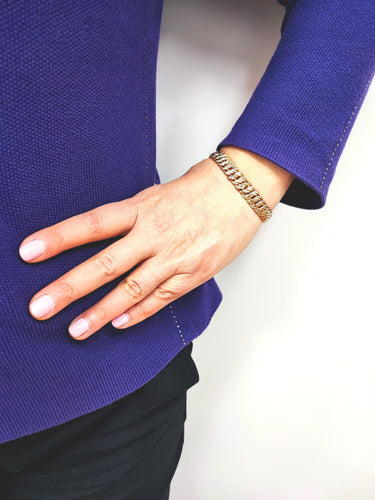 Bracelet Bracelet or jaune, maille américaine 58 Facettes BRAC.US-1810.8