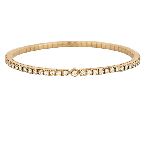 Bracelet Bracelet souple en or rose et diamants 58 Facettes JBR0012-16