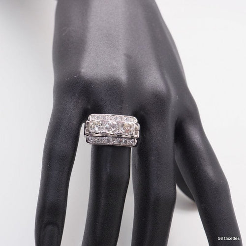 Bague 54.5 Bague diamants art déco ref 4983 58 Facettes 4983