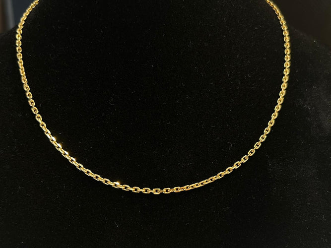 Collier Chaine Maille Forçat Pleine 58 Facettes LP664/8