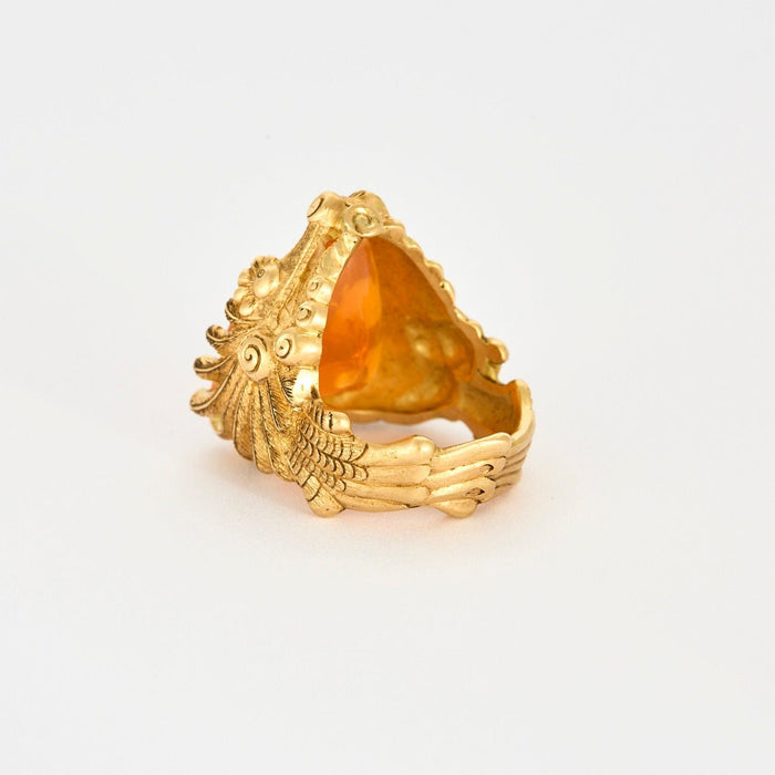 55 Bague Dragon opale de feu 58 Facettes