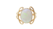 Bague 54 Bague ovale en or jaune et Opale 58 Facettes 32999