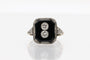 Bague 56 Bague Art Déco, onyx et diamants env. 0,40 ct, 1930 58 Facettes 11496
