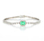 Bracelet Bracciale en or blanc 18 carats avec diamants et émeraude 58 Facettes