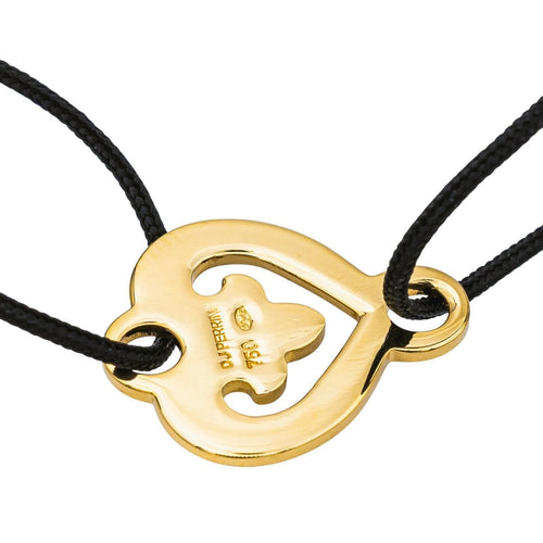 Bracelet O.J. Perrin Bracelet Cordon Cœur Légende Or jaune 58 Facettes 4263951RV