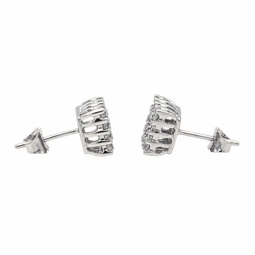 Boucles d'oreilles Boucles d'oreilles Puces Or blanc Diamant 58 Facettes 4061321CN
