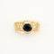 Bague 56 Bague or jaune, saphir, diamants 58 Facettes LP457/10
