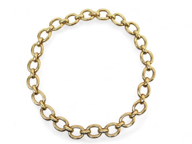 Collier vintage collier CARTIER baignoire ras du cou en or jaune 18k 135gr 58 Facettes 270007