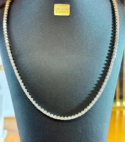 Collier Collier rivière de diamants en or blanc 18 carats 58 Facettes