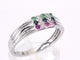 Bague Bague en or blanc avec diamant et pierres précieuses multicolores 58 Facettes 2043