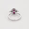 Bague 54 Bague en Or blanc rubis et diamants 58 Facettes LJ25-302
