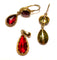 Boucles d'oreilles Parure pendentif et boucles d’oreilles en or jaune, grenat, vers 1850 58 Facettes AB640