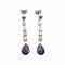 Boucles d'oreilles Boucles d'oreilles or blanc, améthystes & diamants 58 Facettes