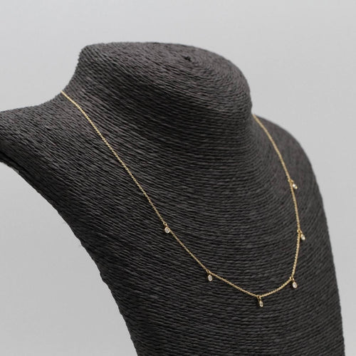 CELIA Necklace in 18K Yellow Gold with Diamonds
