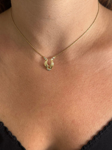 Collier Collier or jaune et diamants 58 Facettes