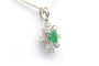 Pendentif Pendentif or blanc émeraude diamants 58 Facettes 20665