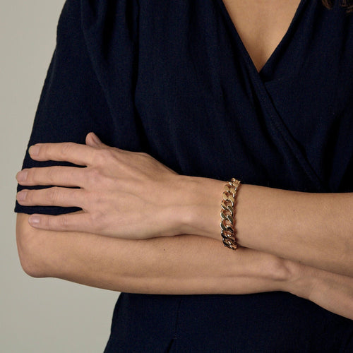 Bracelet Bracelet gourmette en or jaune 58 Facettes ALE4977