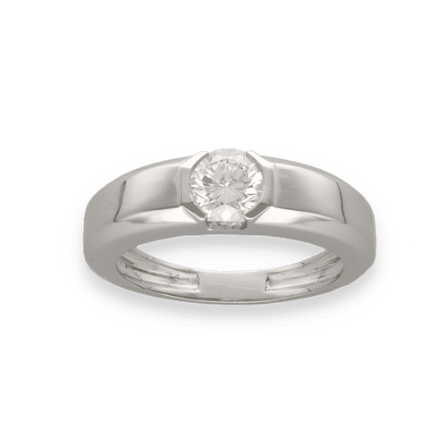 Bague 64 Bague Jonc Homme en Platine avec Diamant 1,21 ct – Certificat HRD – Taille 64 58 Facettes