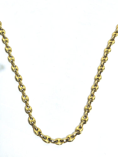 Collier Chaine Or Jaune Grains De Café 58 Facettes