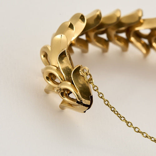 Bracelet Bracelet en or jaune ajouré à maille fantaisie 58 Facettes BIA0924