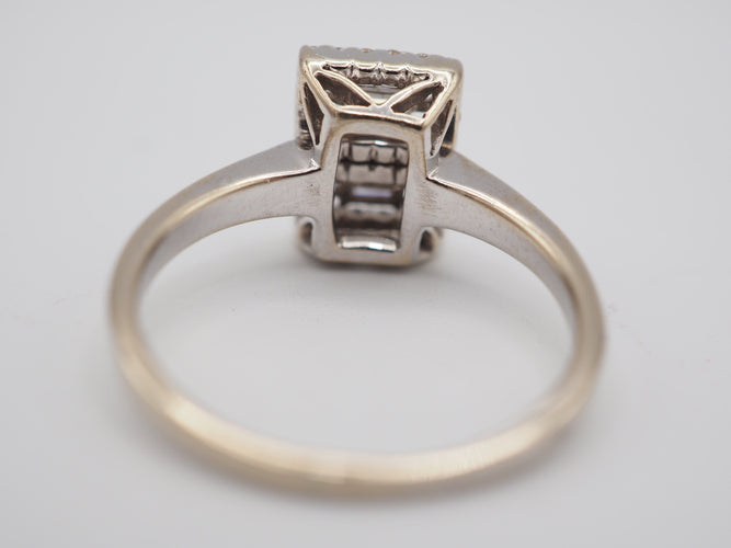 Bague 52 Bague boucle d'oreille diamant style Art déco 58 Facettes