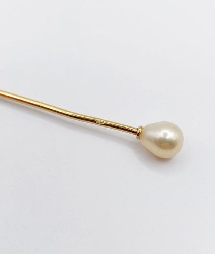 Broche Epingle à cravate ou chapeau antique or et perle (circa 1900) 58 Facettes A04522