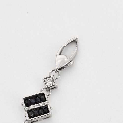 Bracelet Bracelet or blanc saphirs 58 Facettes LP75/1