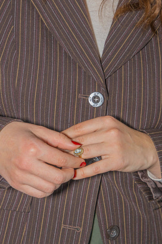 Bague 47 Bague Pompadour Or jaune Aigue marine, Diamant 58 Facettes 3447714CN