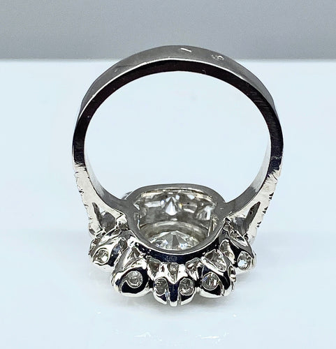 Bague 51 Bague marguerite en or blanc et diamant 58 Facettes AB332