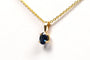 Pendentif Pendentif contemporain en or jaune serti d'un saphir 58 Facettes B440