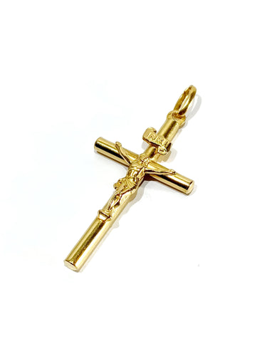 Pendentif Pendentif crucifix INRI en or jaune 58 Facettes