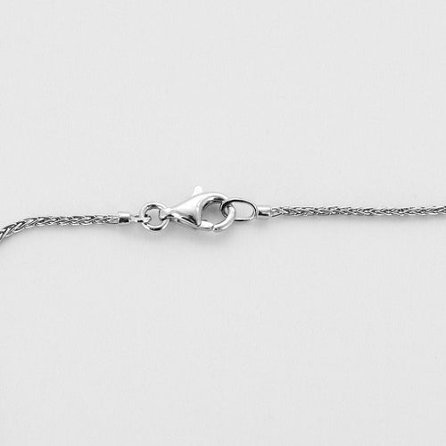 Collier Collier or blanc, diamants et saphir 58 Facettes 250082