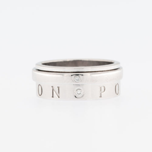 Bague 54.5 PIAGET - Bague à anneau Possession or blanc diamants 58 Facettes