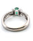 Bague 57 Bague en or blanc avec émeraude et diamants 58 Facettes