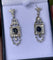 Boucles d'oreilles Boucles d'oreilles de style Art Déco en platine avec diamants et saphirs. 58 Facettes