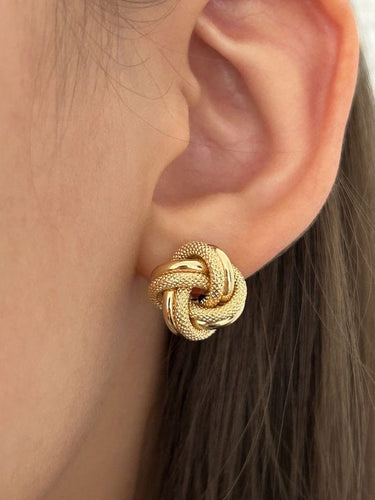 Boucles d'oreilles Boucles d'oreilles nœud en or 18K 58 Facettes