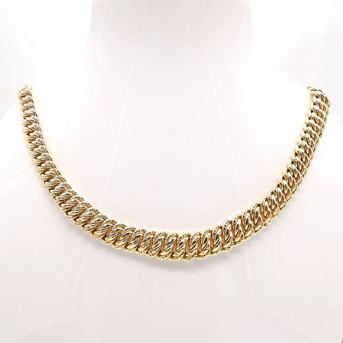 Collier Collier maille américaine en or jaune 58 Facettes