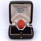 Bague BAGUE - OR BLANC 18KT - CORAIL CABOCHON 58 Facettes